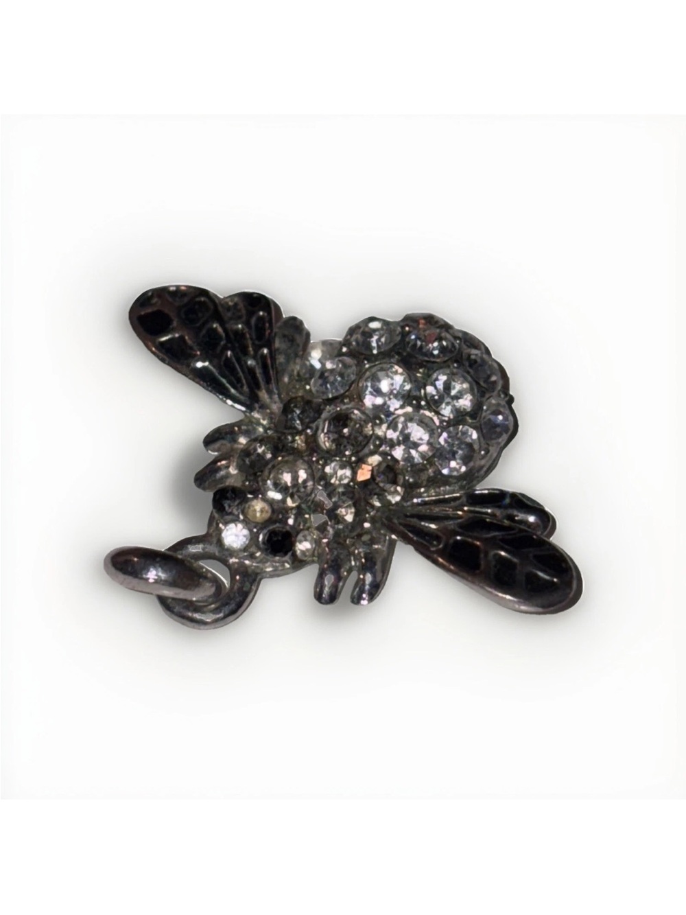 Vintage Flying Insect Pendant-Silver-Tone